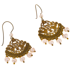 Exclusive author's work "Velsky wedding crown, XIX century" with earrings